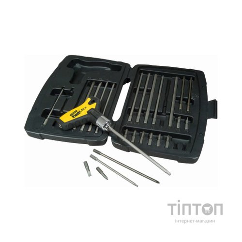 Набір викруток Stanley FatMax з Т- рукояткою з храповим механізмом та набором біт, 27 шт (0-79-153)