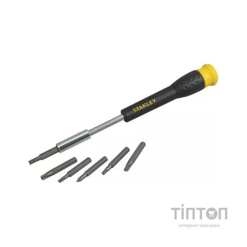 Набір викруток Stanley з бітами Phillips, Pozidriv, Torx, Slotted, Sl1, Ph00, Pz0, Т5, ТТ10, L = 25 мм, 33 шт, кейс (STHT0-62634)