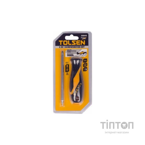 Набір викруток Tolsen РН2 + SL6x1.2 мм (20042)