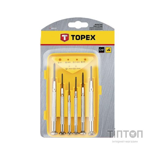 Набір викруток Topex прецизійних, 6 шт. (39D559)
