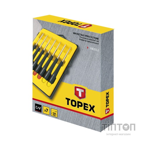 Набір викруток Topex прецизійний набір 7 шт. (39D552)