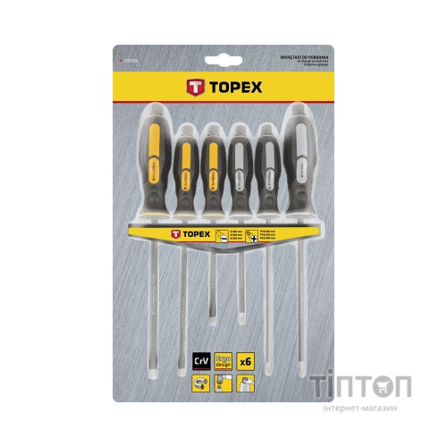 Набір викруток Topex ударних, 6 шт. (39D506)