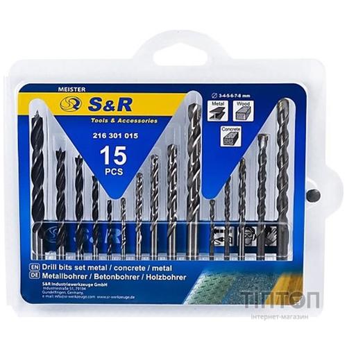 Набор сверл S&R Meister (216301015) 15шт