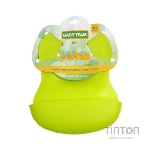 Нагрудничок Baby Team гумовий (6500_салатовый)