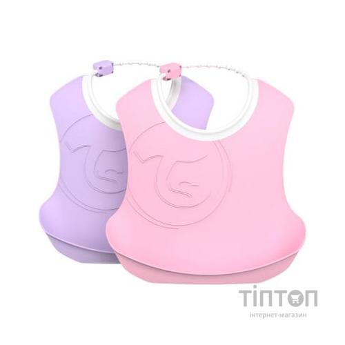 Нагрудничок Twistshake Набір 4 міс+ лаванд/рож (69842)