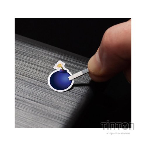 Наклейка на клавіатуру SampleZone непрозора чорна, біло-помаранчевий (SZ-BK-RS)