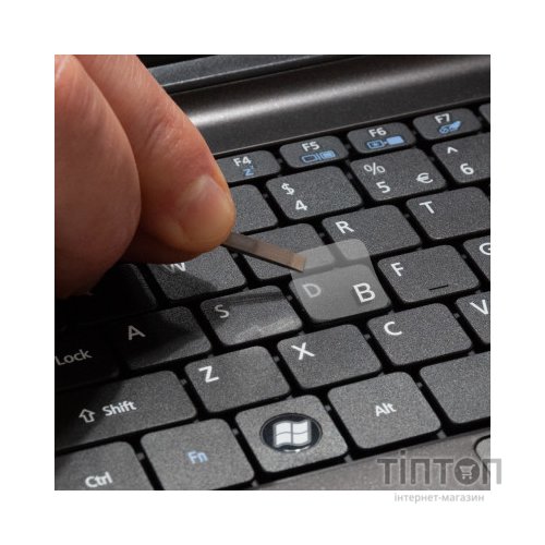 Наклейка на клавіатуру SampleZone прозора, білий (SZ-N-W)