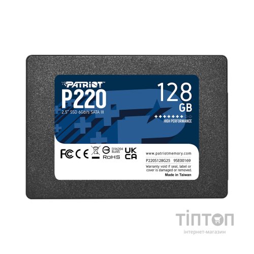 Накопичувач SSD 2.5" 128GB P220 Patriot (P220S128G25)