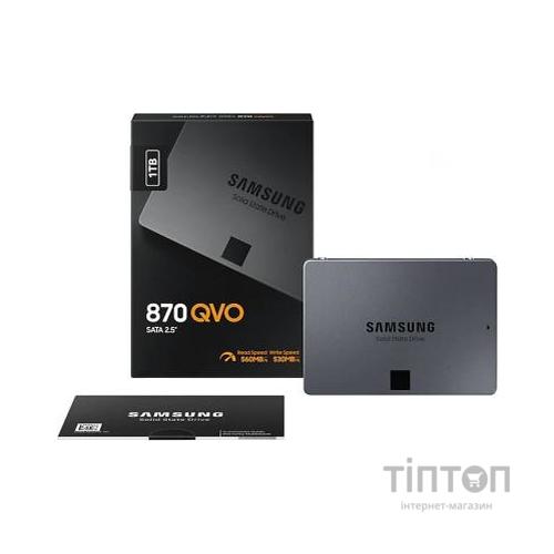 Накопичувач SSD 2.5" 1TB 870 QVO Samsung (MZ-77Q1T0BW)