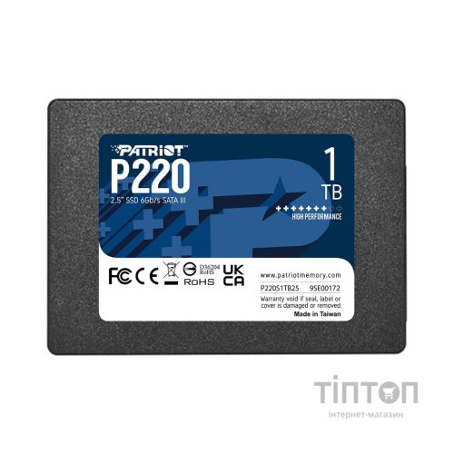 Накопичувач SSD 2.5" 1TB P220 Patriot (P220S1TB25)