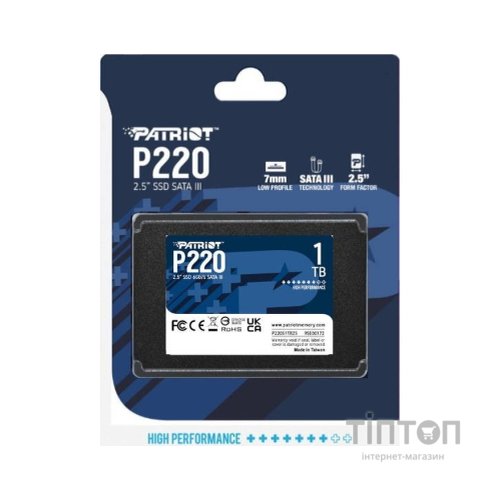 Накопичувач SSD 2.5" 1TB P220 Patriot (P220S1TB25)
