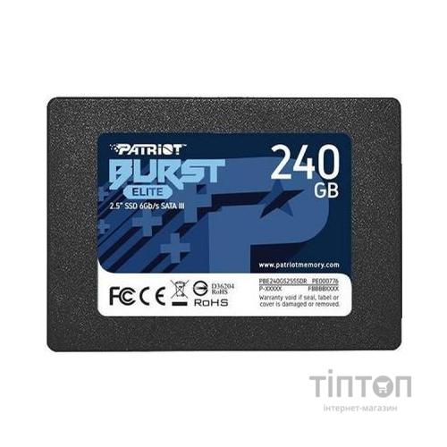 Накопичувач SSD 2.5" 240GB Burst Elite Patriot (PBE240GS25SSDR)