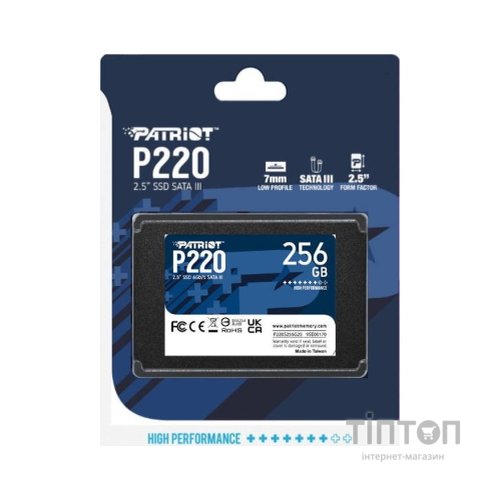 Накопичувач SSD 2.5" 256GB P220 Patriot (P220S256G25)