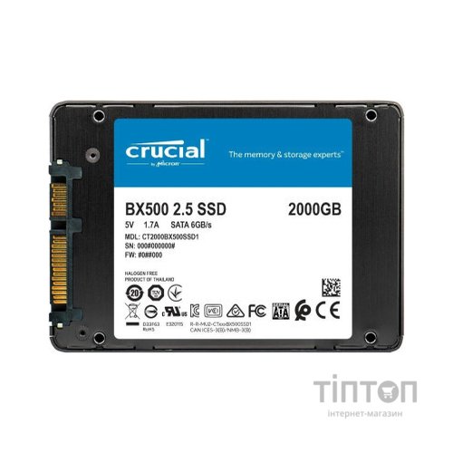 Накопичувач SSD 2.5" 2TB Micron (CT2000BX500SSD1)
