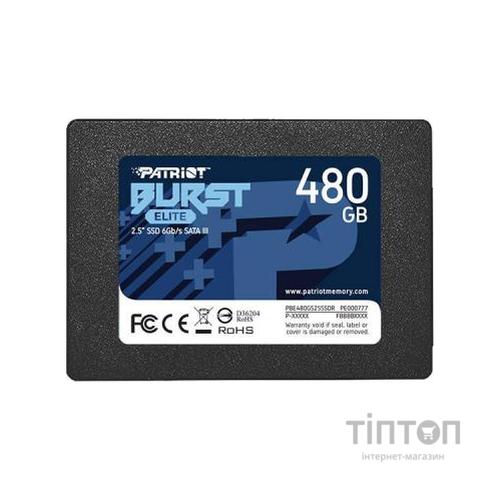 Накопичувач SSD 2.5" 480GB Burst Elite Patriot (PBE480GS25SSDR)