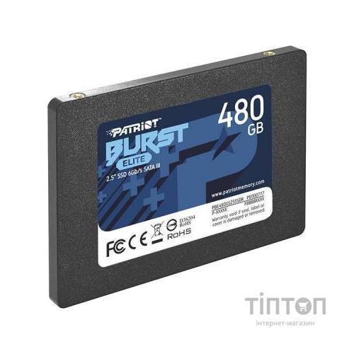 Накопичувач SSD 2.5" 480GB Burst Elite Patriot (PBE480GS25SSDR)