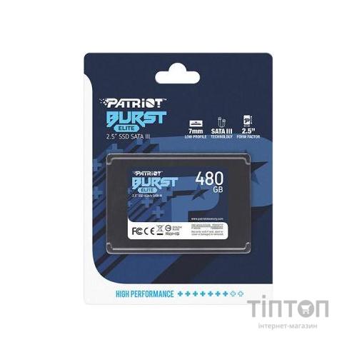 Накопичувач SSD 2.5" 480GB Burst Elite Patriot (PBE480GS25SSDR)