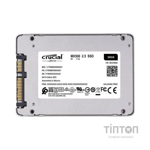 Накопичувач SSD 2.5" 500GB Micron (CT500MX500SSD1)