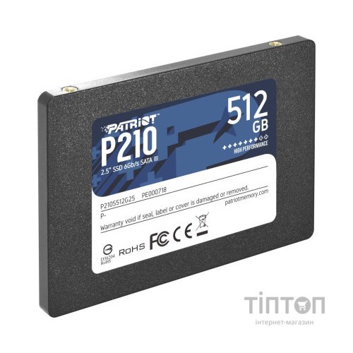 Накопичувач SSD 2.5" 512GB Patriot (P210S512G25)