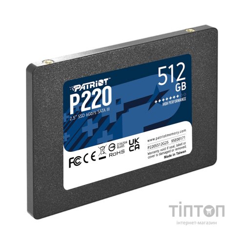 Накопичувач SSD 2.5" 512GB Patriot (P220S512G25)