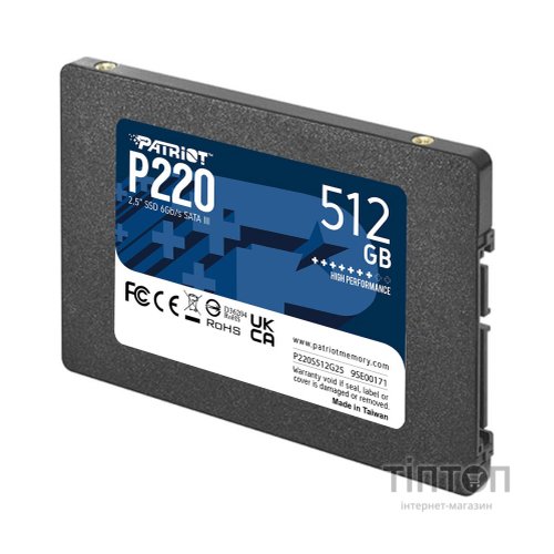 Накопичувач SSD 2.5" 512GB Patriot (P220S512G25)