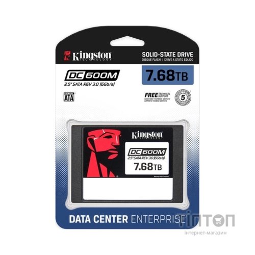 Накопичувач SSD 2.5" 7.68TB Kingston (SEDC600M/7680G)