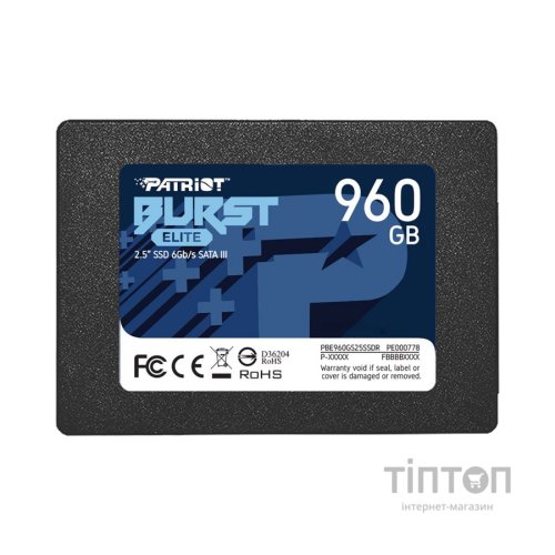 Накопичувач SSD 2.5" 960GB Burst Elite Patriot (PBE960GS25SSDR)