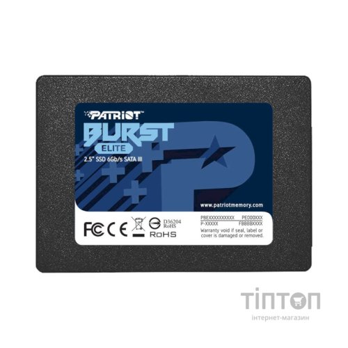 Накопичувач SSD 2.5" 960GB Burst Elite Patriot (PBE960GS25SSDR)