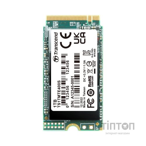 Накопичувач SSD M.2 2242 1TB Transcend (TS1TMTE400S)