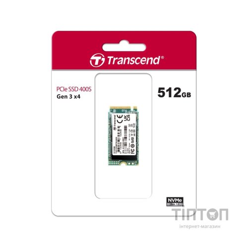 Накопичувач SSD M.2 2242 512GB Transcend (TS512GMTE400S)
