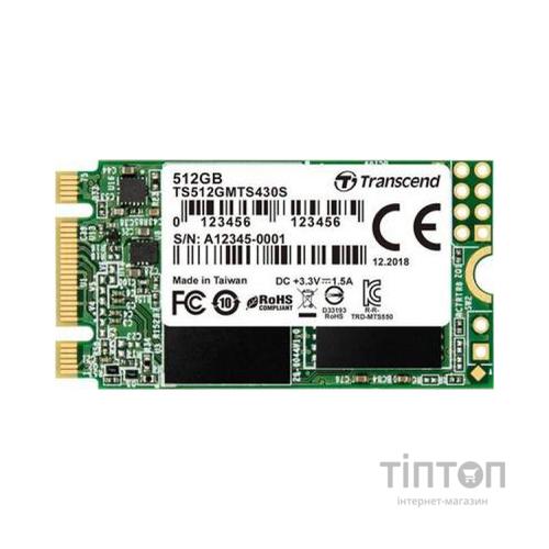 Накопичувач SSD M.2 2242 512GB Transcend (TS512GMTS430S)