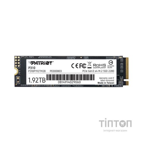 Накопичувач SSD M.2 2280 1.92TB Patriot (P310P192TM28)