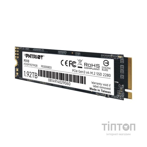 Накопичувач SSD M.2 2280 1.92TB Patriot (P310P192TM28)