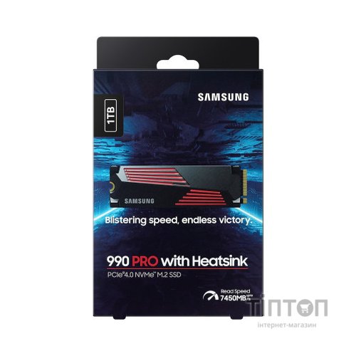 Накопичувач SSD M.2 2280 1TB 990 PRO with Heatsink Samsung (MZ-V9P1T0CW)