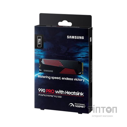 Накопичувач SSD M.2 2280 1TB 990 PRO with Heatsink Samsung (MZ-V9P1T0CW)