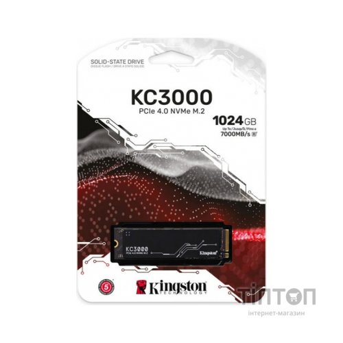 Накопичувач SSD M.2 2280 1TB Kingston (SKC3000S/1024G)