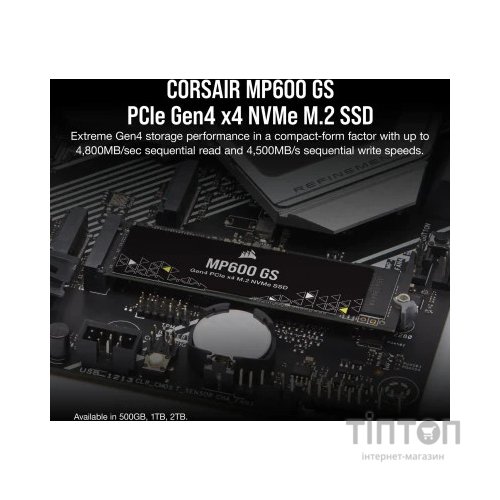 Накопичувач SSD M.2 2280 1TB MP600GS Corsair (CSSD-F1000GBMP600GS)