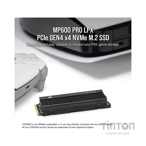 Накопичувач SSD M.2 2280 1TB MP600PRO LPX Corsair (CSSD-F1000GBMP600PLP)