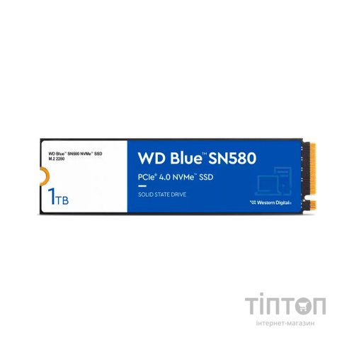 Накопичувач SSD M.2 2280 1TB SN580 Blue WD (WDS100T3B0E)