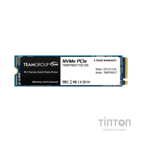 Накопичувач SSD M.2 2280 1TB Team (TM8FP6001T0C101)