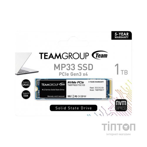 Накопичувач SSD M.2 2280 1TB Team (TM8FP6001T0C101)