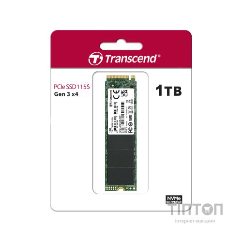 Накопичувач SSD M.2 2280 1TB Transcend (TS1TMTE115S)