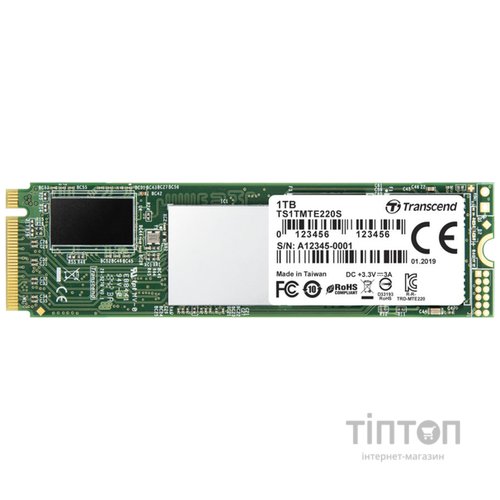 Накопичувач SSD M.2 2280 1TB Transcend (TS1TMTE220S)