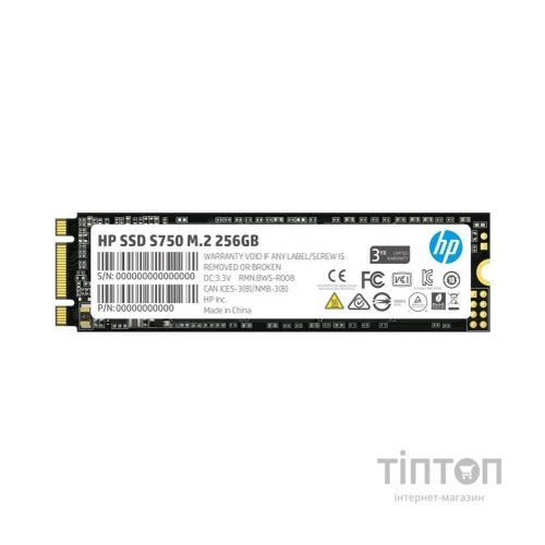 Накопичувач SSD M.2 2280 256GB S750 HP (16L55AA)