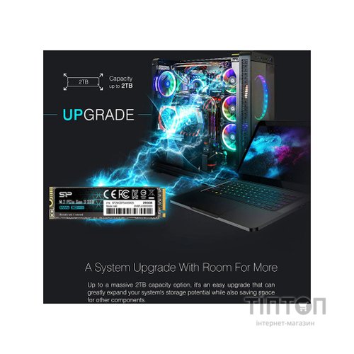 Накопичувач SSD M.2 2280 256GB Silicon Power (SP256GBP34A60M28)