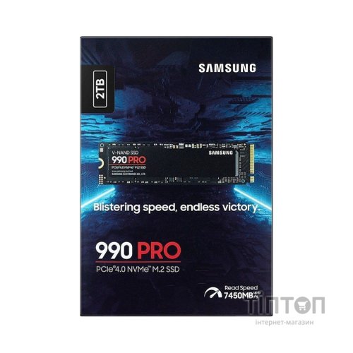 Накопичувач SSD M.2 2280 2TB 990 PRO Samsung (MZ-V9P2T0BW)