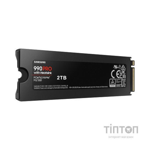 Накопичувач SSD M.2 2280 2TB 990 PRO with Heatsink Samsung (MZ-V9P2T0CW)