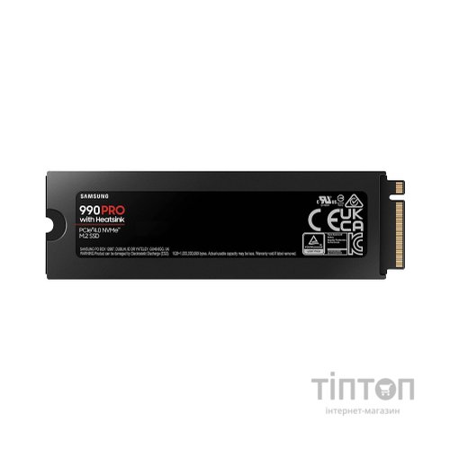 Накопичувач SSD M.2 2280 2TB 990 PRO with Heatsink Samsung (MZ-V9P2T0GW)