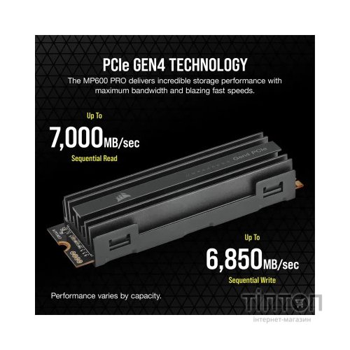 Накопичувач SSD M.2 2280 2TB MP600PRO Corsair (CSSD-F2000GBMP600PRO)