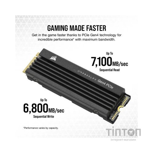 Накопичувач SSD M.2 2280 2TB MP600PRO LPX Corsair (CSSD-F2000GBMP600PLP)